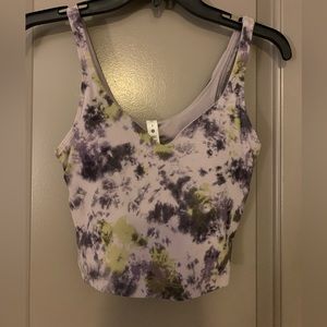 lululemon athletica Purple and Green Tie-Dye Tank Top